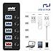 atolla USB Hub Aluminum USB 3.0 Hub 4-Port SuperSpeed USB 3.0 & 1 Fast Charger Port with Individual On Off Switch Heavy Duty Detachable 39-inch USB Extension Cord w/o Power Adapter (D2)