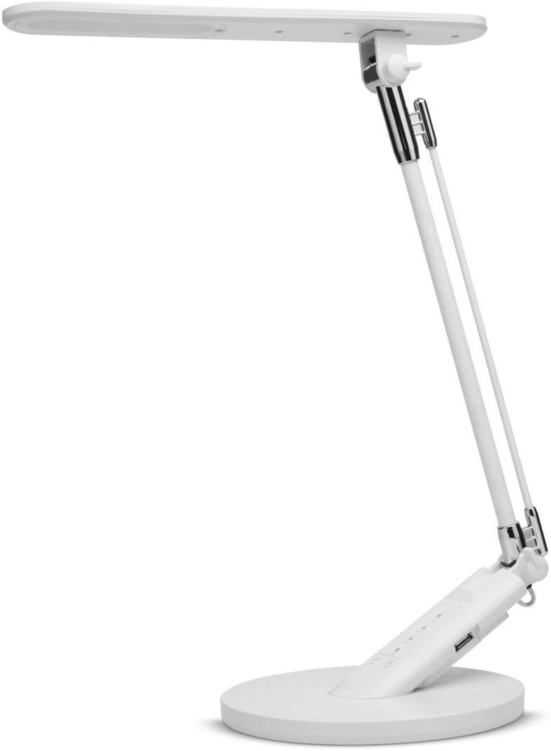 HDTIME Desk LED Lamp with USB Charging Port Touch-Sensitive Control with 1-Hour Timing Function,4 Lighting Modes with 7 Brightness Levels 36PCS LEDs(White): Home Improvement
