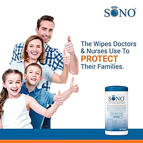 SONO Travel Safe Medical Grade Disinfecting Wipes Family Pack for Airplanes, Cruise Ships, Gyms, Schools, Offices, Kitchens, Bathrooms, Toilets, CPAP Masks and Machines, Vinyl Upholstery, Cell Phones - Thumbnail 3