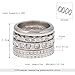 D EXCEED Silver or Gold Round Stacking Polished Band Crystal Ring Set for Women Size 6 7 8 9