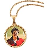 Personalized St. Carlo Acutis Oval Picture Pendant Necklace – Medal with Custom Engraving | Catholic Jewelry Gift for Teens & Adults