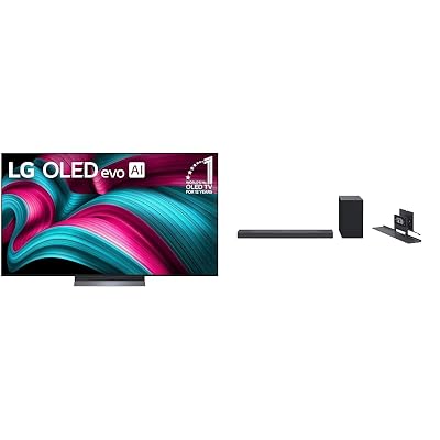 LG 65-Inch Class OLED evo AI 4K C5 Series Smart TV (OLED65C5PUA, 2025) LG SC9S 3.1.3-Channel Perfect Matching Soundbar (2024 Model)