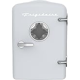 Frigidaire EFMIS171 Retro Mini Portable Personal Fridge - Ideal for Home, Office or Dorm - Includes Carrying Handle, AC/DC Wall/Car Charger (White)