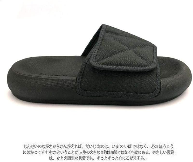 QFYD FDEYL Wide Fitting Slippers, Wear Velcro beach slippers, thick
