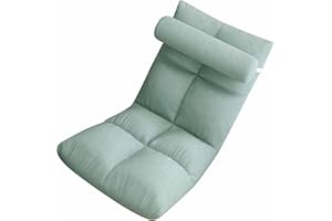 Floor Lounge Sofa, 8 Grids Soft Easy Storage Adjustable Folding Sofa Chair Antislip for Home (Peacock Blue)