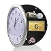 SINOCMP Wall Clock Hidden Safe Clock Safe Secret Safes Hidden Safe Wall Clock for Secret Stash Money Cash Jewelry, 10 inch Plastic Silver Wall Clock Compartment Stash Box