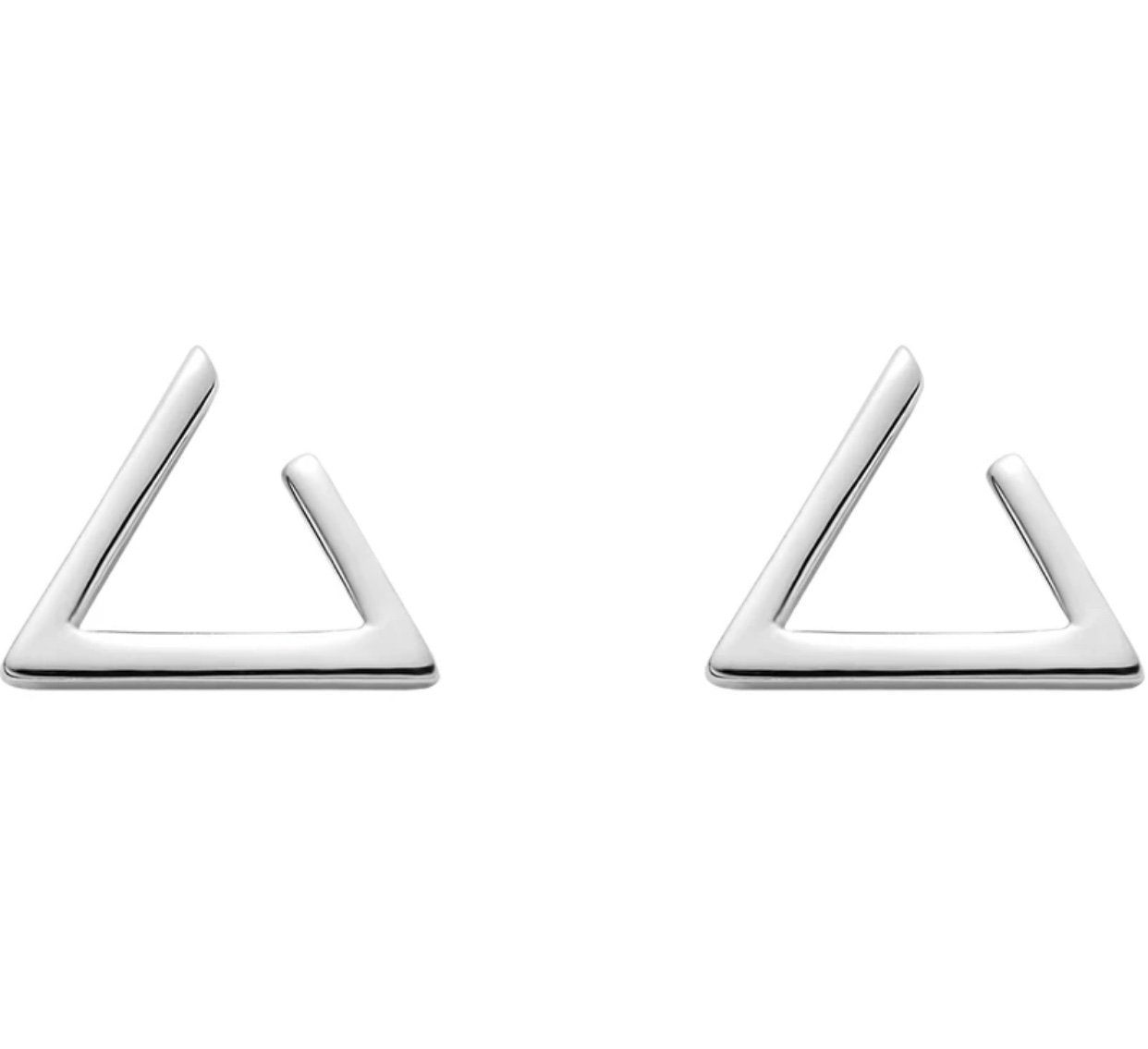 Iszie 925 Sterling Silver Triangle Stud Earrings for Women Girls Earrings