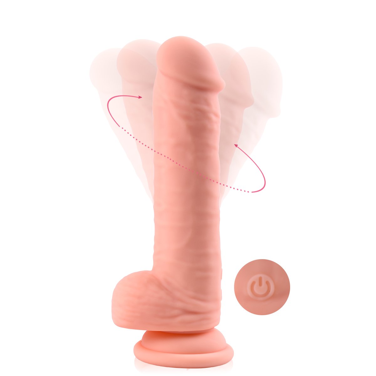 Silikon Dildo mit Saugnapf, Realistische Real Dong Vibrations Penis Nachbildung Dildos für Frauen, 6 kraftvollen Programmen
