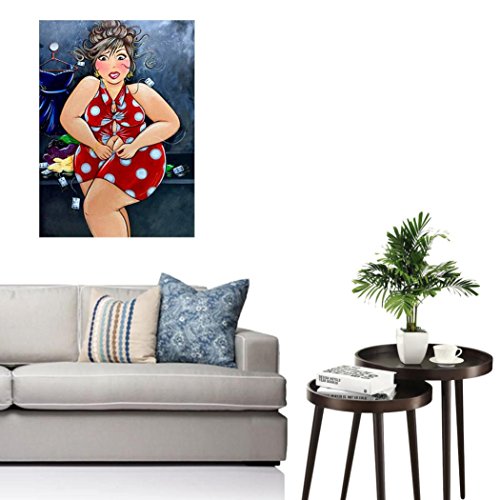 image for LTUI Diy 5D Crystals Paint Kit,Diamond Drawing Funny Fat Girls Handmad