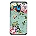 Jitterbug Smart (5.5”) Case, Linkertech [Shock Absorption] Heavy Duty Defender Dual Layer Protector Hybrid Case Cover for Jitterbug Smart (Not fit Smart 2) (Peony)
