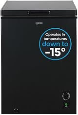 Igenix IG100B Freestanding Chest Freezer 99 Litre Black with Basket view 1