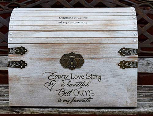 Lockable Secured Distressed Card Box - Rustic Wedding Decor - Wedding Card Box - Rustic Wedding Card Box - Wedding Chest - Card Holder
