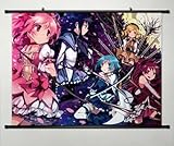 Home Decor Anime Puella Magi Madoka Magica Whole Cosplay Wall Scroll Poster Fabric Painting Kaname Madoka 23.6 x 17.7 Inches-058