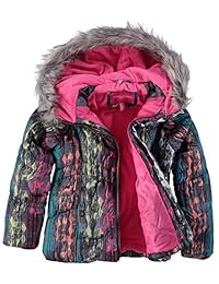 Chaqueta acolchada London Fog para niñas con accesorio