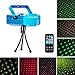 9Fshine Mini Stage Laser Lights ,Sound, Strobe, Auto 3 lighting mode and Remote Control(include),RG Led Beam Light For Dj Party(blue)
