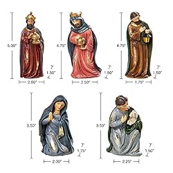 glitzhome 11Pcs Resin Nativity Figurines Set