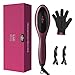 Anjou Hair Straightener Brush with Anion Hair Care Electric Ceramic Heating Straightening Brush