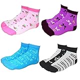 Cotton Flip Flop Socks for Women (4 Pairs)