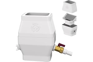 ILIVEX Rain Barrel Diverter Kit for 2"x3" or 3"x4" Gutter Downspouts, Rainwater Collection System with Filter and Brass Spigot – Rain Catcher Kit, Hose Not Included