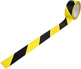 Globe Packaging Hazard Warning Tape 48mm x 33m Black Yellow Extra Strong view 2