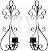 Home Essentials 7027 Set of 2 Pear Sconces, Black