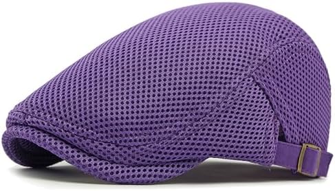 Mesh Newsboy Hats for Women Summer Breathable Flat Fiddler 