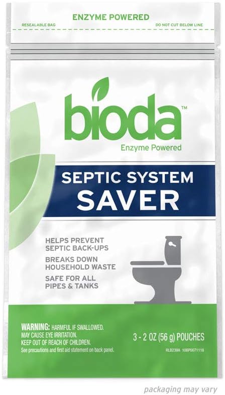 Bioda Septic System Saver, Professional Strength, 3-Pack, 3-Month Supply, BEB-00005