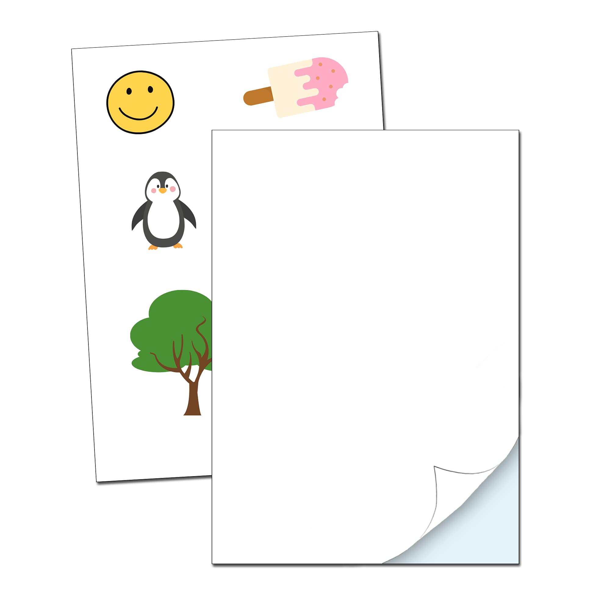 15 Sheets, Printable Vinyl Sticker Paper Waterproof A4, White