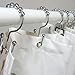 Wimaha Rustproof Shower Curtain Rings, Stainless Steel Heavy Duty Roller Double Glide Shower Hooks for Bathroom Shower Rods Curtains Liners, Polished Chrome, Set of 12