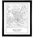 Raleigh Poster Map of Raleigh Map City Map Posters Modern Map Art City Prints Raleigh Art Minimal Print North Carolina Poster City Poster City Map Wall Art Minimalist Posters 8x10