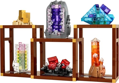 LEGO Ideas Mineraliensammlung - Set für Erwachsene - Modellbau mit Kristallelementen inkl. Amethyst, Fluorit & Tangerinquarz sowie 3 Ständern - DIY Wohn Deko Geschenkidee - 21362 9