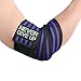 HYFAN Professional Wrist Elbow Knee Wraps Elastic Straps Brace Support Protector for Weightlifting Workout Bodybuilding Gym Fitness (Elbow, Dark Blue)