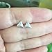 Minimalist 925 Sterling Silver Small Lovely White Triangle Post Stud Earrings