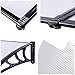 MCombo 38 inch x 116 inch Window Awning Outdoor Polycarbonate Door Shade Patio Cover Canopy, 6055-4012BK