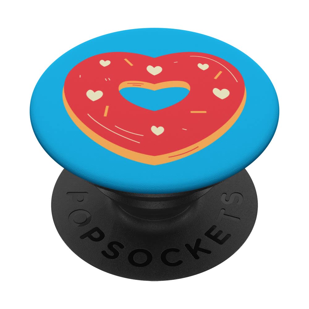 Love Heart Donut! I Love Donuts PopSockets Swappable PopGrip