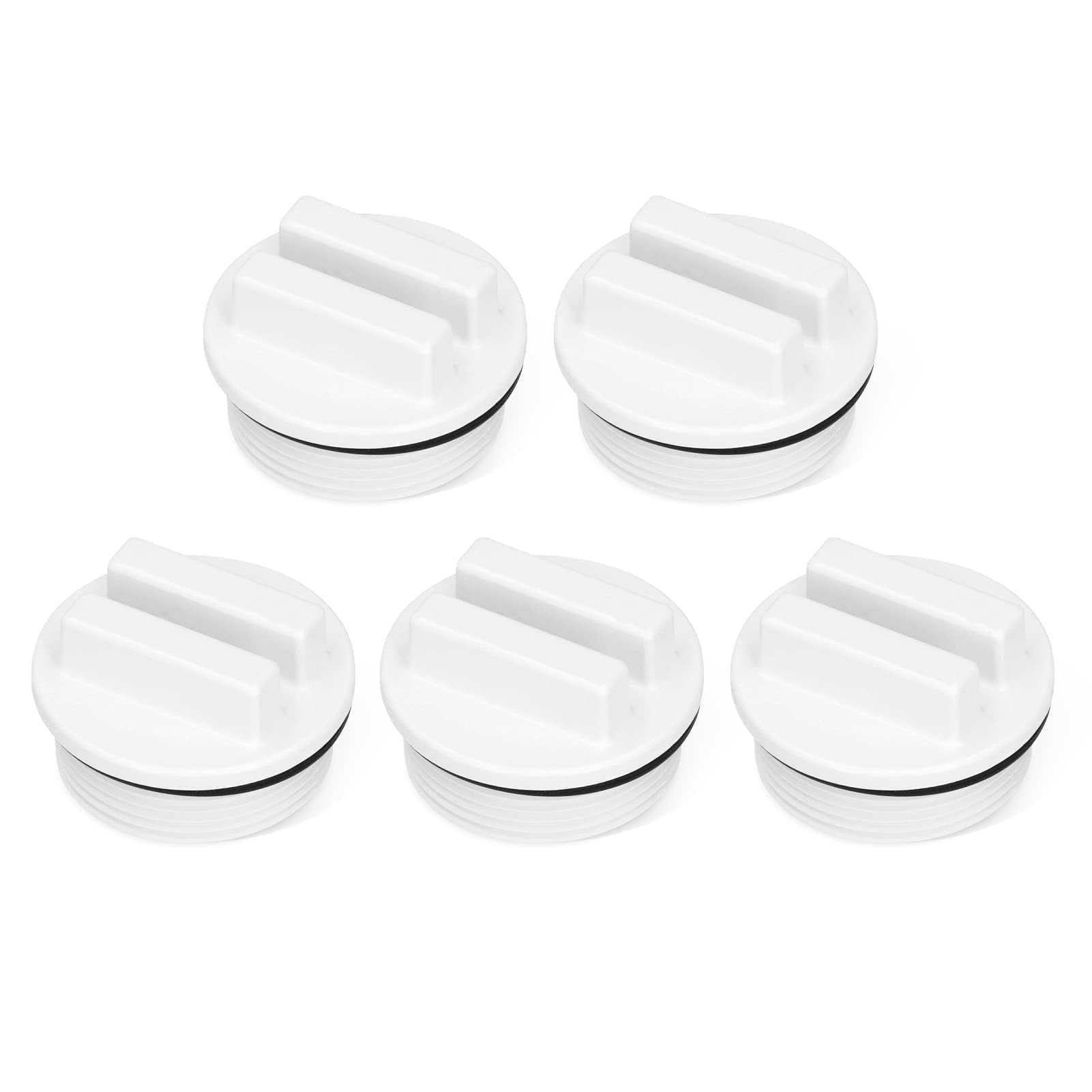 HERCHR 5Pcs Pool Plugs with O Ring Threaded for Winterizing 1.5in Swimming Pool Filter Drain Plug Winter Return Plug Filter Drainplug SPA Return Line Drainplug for SPA Drain Pipelines