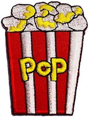 Popcorn Iron on Patch Embroidered Sewing for T-shirt, Hat, Jean ,Jacket, Backpacks, Clothing Ships and sold from Naree2016. only. Made in Thailand, Buy good quality item