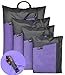 sunland Microfiber Travel Towel Fast Drying Ultra Compact Sports Sweat Outdoor Towel with Carry Bag Set(Purple, Set:1pc 32Inchx60Inch Towel+1pc 16Inchx32Inch Towel) ...