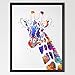 Dignovel Studios 8X10 Unframed Giraffe Wildlife Animal Safari Africa Zoo Watercolor Art Print Poster Animal Wall decor N421