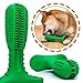 PetEstate Dog Toothbrush Stick Puppy Effective Dental Care Bristly Brushing Stick Doggy Teeth Cleaning Massager Nontoxic Natural Rubber Bite Resistant Chew Toys for Small & Medium Dogs Pets Green