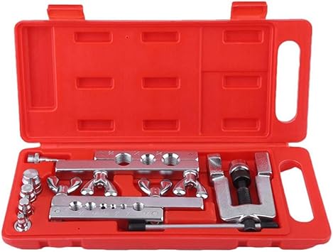 Amazon Com Antfees 14 Pcs Ac Refrigeration 45 Degree Flaring Swaging Tool Kit Auto Brake Line Tubing Extrusion Type Water Gas Automotive Plumbing Repair Flare Automotive
