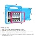 HDE Case for iPad 9.7-inch 2018/2017 Kids Shockproof Bumper Hard Cover Handle Stand with Built in Screen Protector for New Apple Education iPad 9.7 Inch (6th Gen)/5th Generation iPad 9.7 Blue/Pink