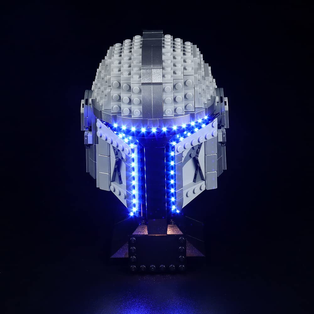 LocoLee Led Light Set for Mandalorian Helmet (Not Include Lego Models), Decoration Light Kit for Lego 75328, Creative Gift for Kids Adults (Classic Version) — image 1