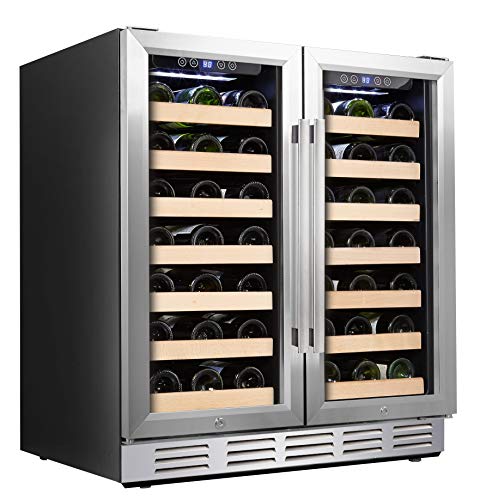 2 Kalamera+Cooler+Freestanding+Stainless+French+Door
