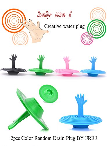 5 Pack Drain Clog Remover, Plastic Drain Snake Hair, Multi-tooth Drain Cleaning Tool, 20Inch Drain Cleaner Removal, Sink Bathtub Tube Hook Catcher with 2pcs Color Random Drain Plugs