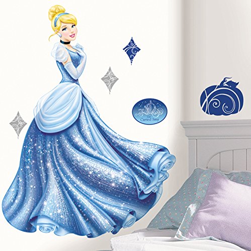 Roommates Rmk1957Gm Disney Princess Cinderella Glamour Peel And Stick Giant Wall Decal