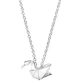 Boma Jewelry Sterling Silver Origami Crane Necklace, 16 inches