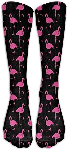 Nsjgufb Flamingo Pink In Teal Soft Casual Fashionable Long Knee High Socks Stockings ï¼ˆfull Printï¼‰