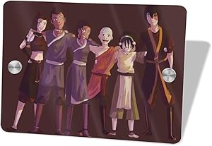 Qwtykeertyi The Last Airbender Door Sign 5.5 X 7.5 Inch Vinyl Decal Indoor Outdoor Window