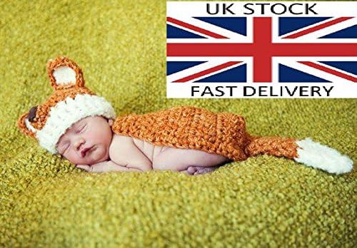 Fox, Newborn Baby Girl Boy Crochet Knit Costume Photo Photography Prop Hats Outfits